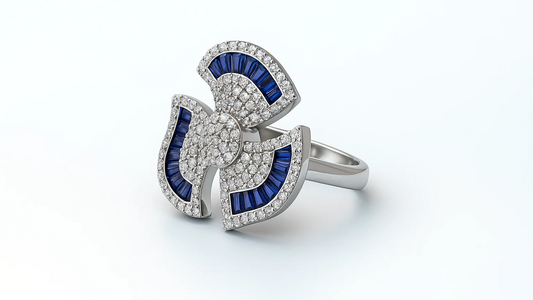 Celestial Fan Silver Ring