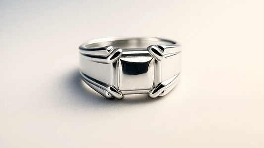 925 Sterling Silver Bold Geometric Men’s Ring