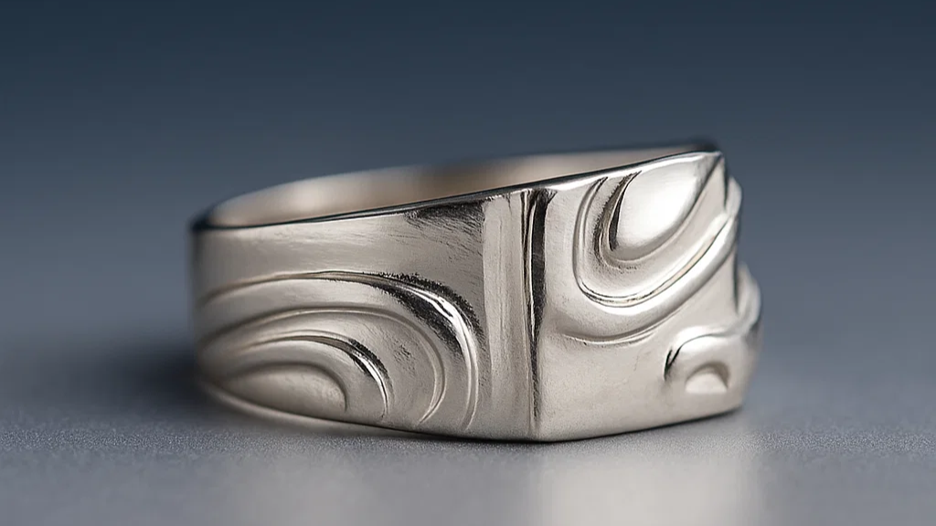 925 Sterling Silver Engraved Modern Band Ring