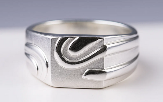 925 Sterling Silver Engraved Modern Band Ring