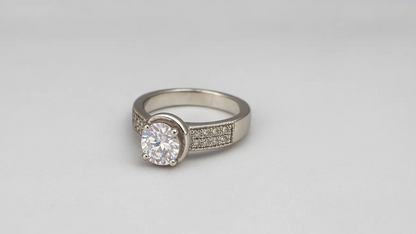 Eterna Radiance Solitaire Silver Ring