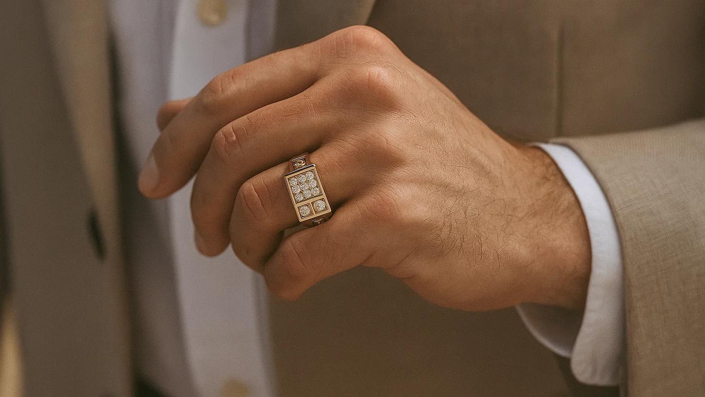 925 Silver Grid Majesty Men’s Ring