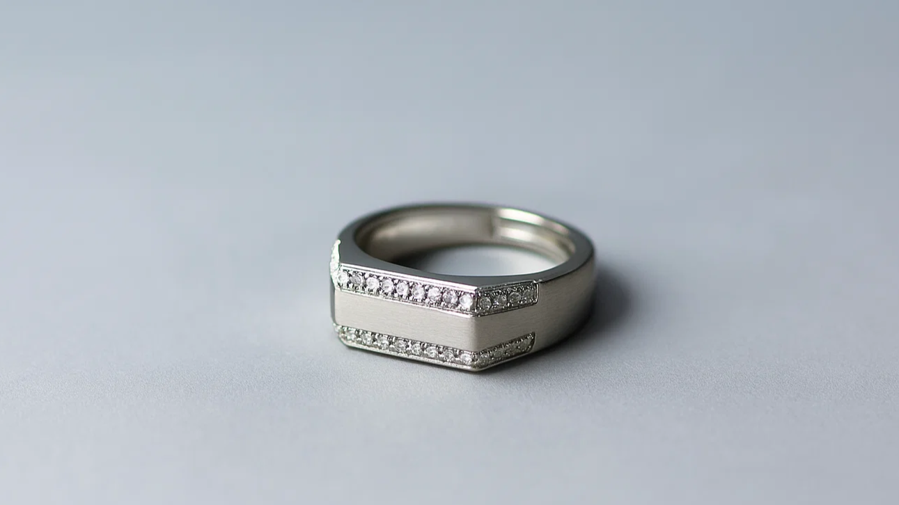 925 Sterling SilverModern Minimalist Design Ring