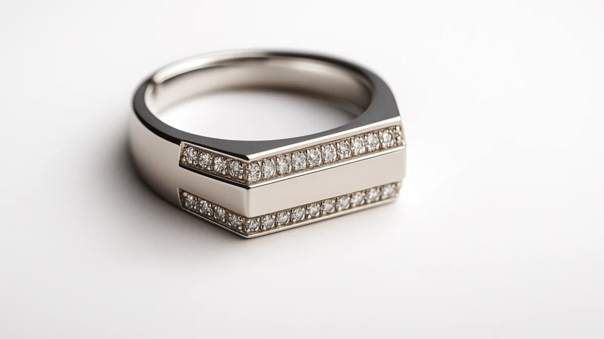 925 Sterling SilverModern Minimalist Design Ring