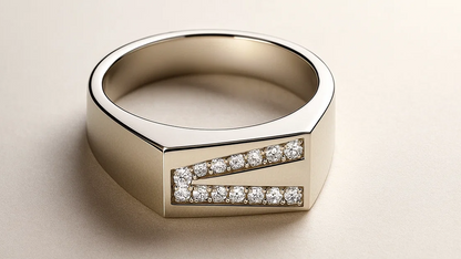 925 Sterling Silver Twin Row Statement Ring – Modern Bold Design