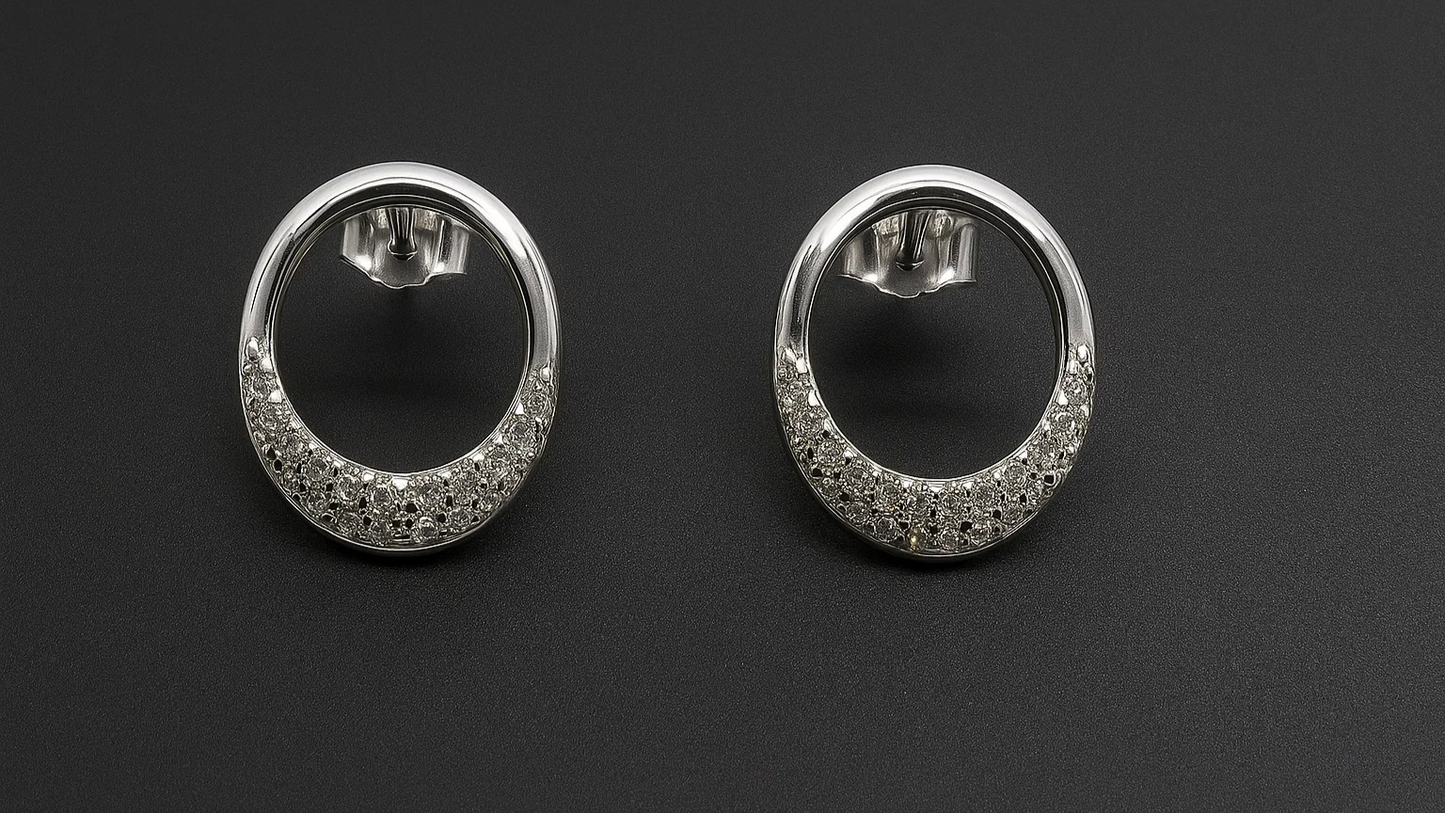 Glam Circle 925 Silver Studs