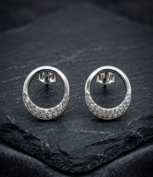 Glam Circle 925 Silver Studs