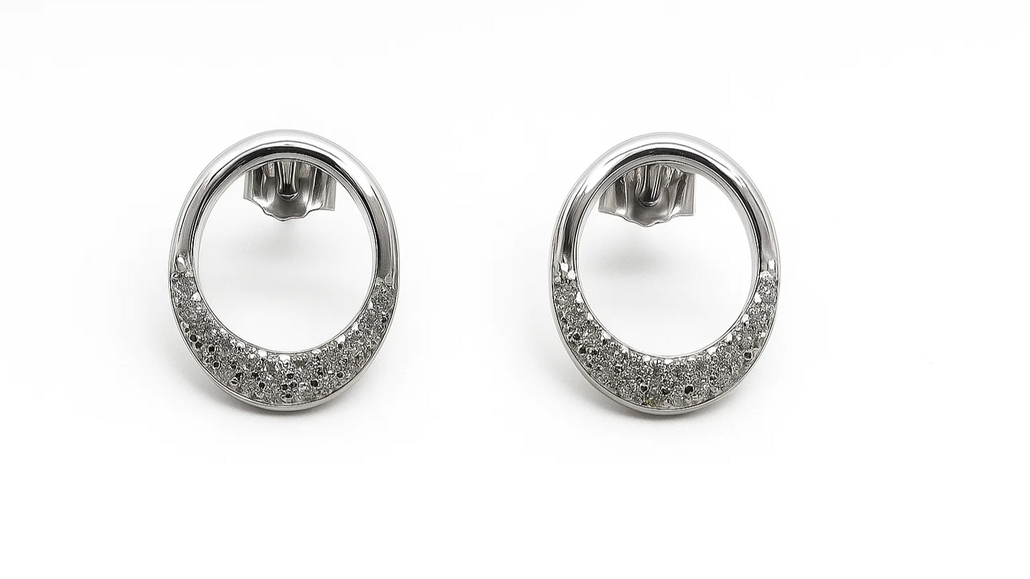 Glam Circle 925 Silver Studs